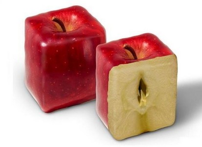 фигурные формочки для выращивания овощей и фруктов - яблоко квадрат